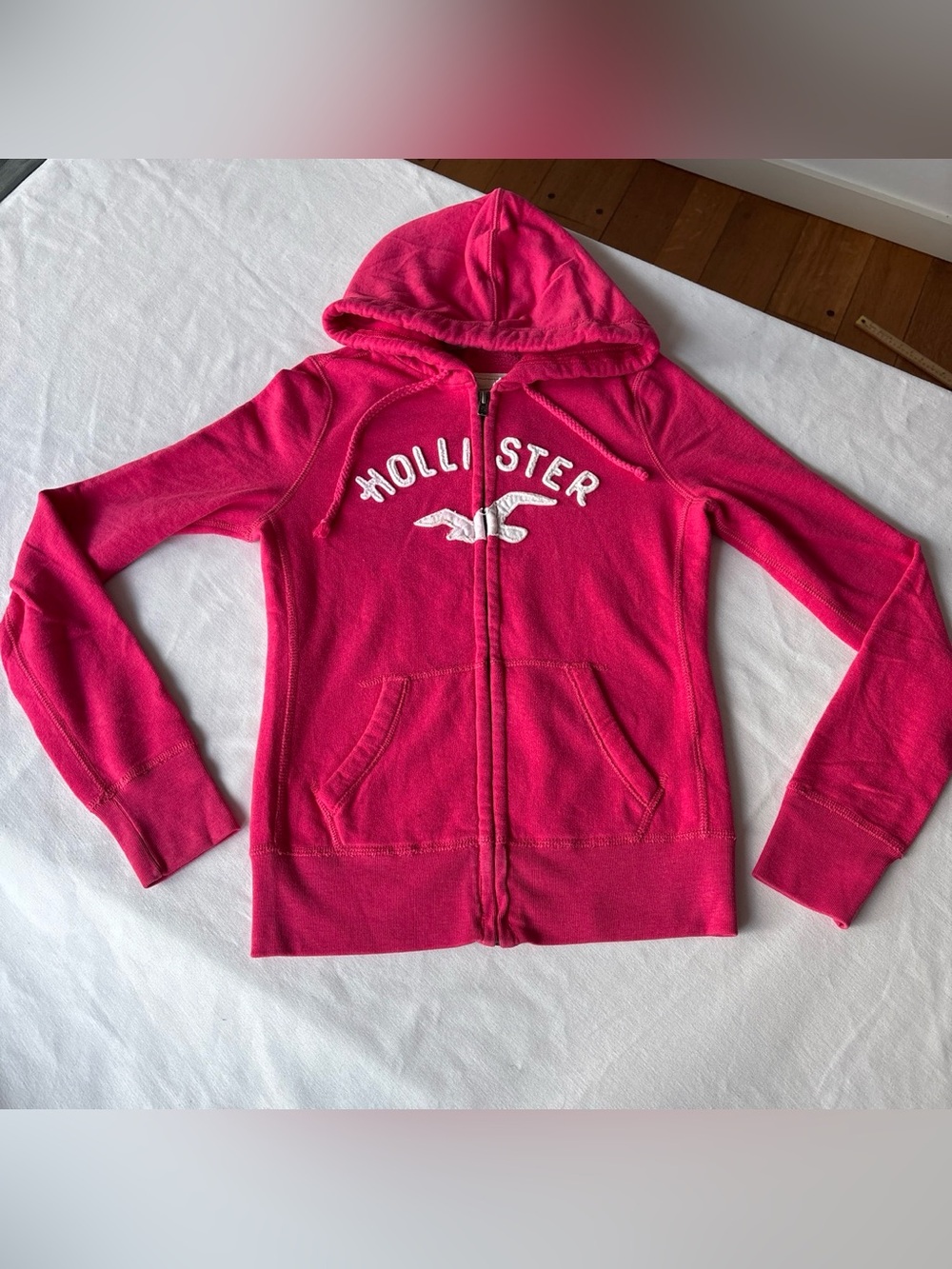 Hollister Y2K Hot Pink Zip-Up Hoodie